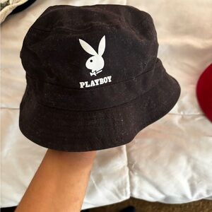 PLAYBOY Black Logo Bucket Hat